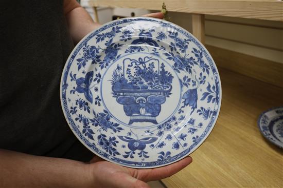 A pair of Chinese plates and one other largest diam. 31cm